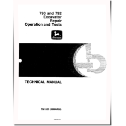 790 and 792 Crawler Excavators Operation and Test Manual (TM1320)