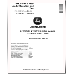 744K-II (SN. from C664101, D664101) 4WD Wheel Loaders Operation and Test Manual (TM13219X19)