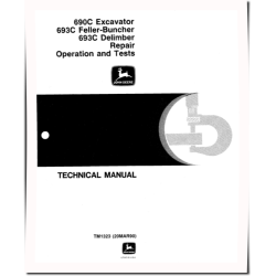 690C Crawler Excavators, 693C Tracked Feller Bunchers and 693C Harvesters Operation and Test Manual (TM1323)