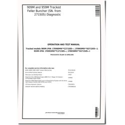 909M and 959M Tracked Feller Bunchers Operation and Test Manual (TM13233X19)