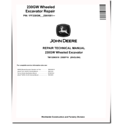 230GW (SN. from E061001) Wheeled Excavators Repair Manual (TM13250X19)
