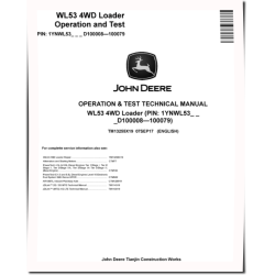 WL53 (SN: D100008-100079) 4WD Loaders Operation and Test Manual (TM13255X19)