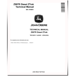Z-Trak Z997R Diesel Zero-Turn Mowers (SN. from 010001) Technical Manual (TM132819)