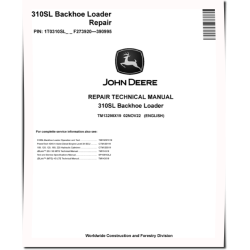 310SL Side Shift Backhoe Loaders (SN: F273920-390995) Repair Manual (TM13298X19)