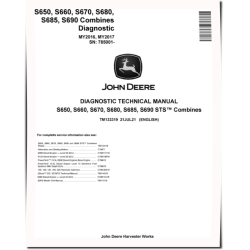 S650, S660, S670, S680, S685 and S690 STS MY2016-2017 Combines (SN: 785001-) Diagnostic Manual (TM133319)