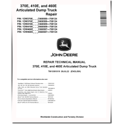 370E, 410E and 460E Articulated Dump Trucks (SN: C668587-708124, D668587-708124) Repair Manual (TM13381X19)