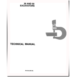 30 and 50 Compact Excavators Technical Manual (TM1380)