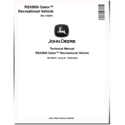 RSX860i (SN: 010001-) Gator Recreational Vehicles Technical Manual (TM138019)