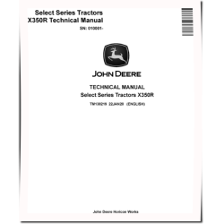 Select Series X350R Lawn Tractors (SN: 010001-110000) Technical Manual (TM138219)