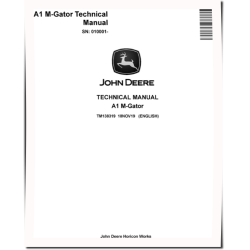 A1 M-Gator Military Utility Vehicles (SN. from 010001) Technical Manual (TM138319)