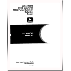690D Crawler Excavators, 693D Tracked Feller Bunchers and 693D Harvesters Repair Manual (TM1388)