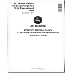 1775NT 16 Row Planters with ExactEmerge Row Units (SN: 760100-770111) Diagnostic Manual (TM139419)