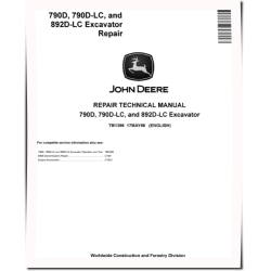 790D, 790D LC and 892D LC Crawler Excavators Repair Manual (TM1396)