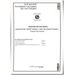 337E and 437E Knuckleboom Log Loaders Operation and Test Manual (TM13992X19)