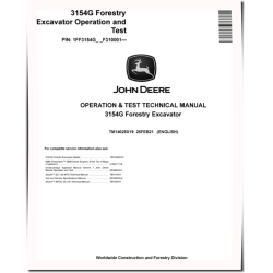 3154G (SN. from F310001) Forestry Excavators Operation and Test Manual (TM14025X19)