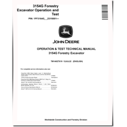 3154G (SN: from D310001) Forestry Excavators Operation and Test Manual (TM14027X19)