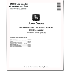 3156G (SN. from F316001) Log Loaders Operation and Test Manual (TM14029X19)