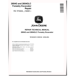 2654G and 2654GLC Forestry Excavators (SN. from F260001) Repair Manual (TM14034X19)