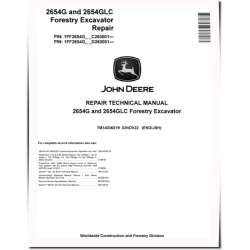 2654G and 2654GLC Forestry Excavators (SN. from C260001, D260001) Repair Manual (TM14036X19)
