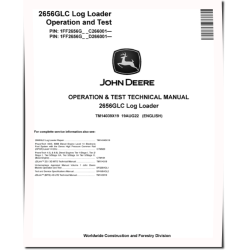 2656GLC (SN. from C266001, D266001) Log Loaders Operation and Test Manual (TM14039X19)