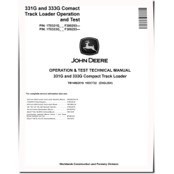 331G and 333G Compact Track Loaders (SN. from F300253) Operation and Test Manual (TM14062X19)
