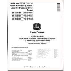 803M, 853M and 859M Tracked Feller Bunchers (Closed-Loop Hydrostatic Drive) Repair Manual (TM14086X19)