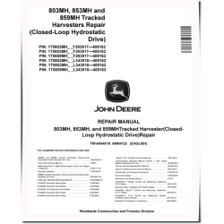 803MH, 853MH and 859MH Harvesters (Closed-Loop Hydrostatic Drive) Repair Manual (TM14094X19)