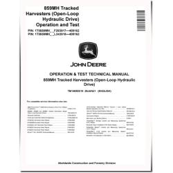 859MH Harvesters (Open-Loop Hydraulic Drive) Operation and Test Manual (TM14095X19)