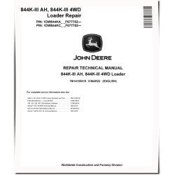 844K-III and 844K-III AH 4WD Loaders (SN. from F677782) Repair Manual (TM14159X19)