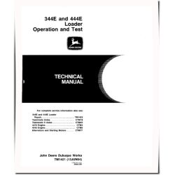 344E and 444E Wheel Loaders Operation and Test Manual (TM1421)