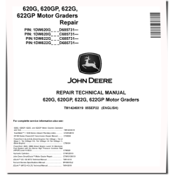 620G, 620GP, 622G and 622GP Motor Graders (SN. from C685731, D685731) Repair Manual (TM14249X19)