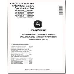 670G, 670GP, 672G and 672GP Motor Graders (SN. from C680878, D680878) Operation and Test Manual (TM14252X19)