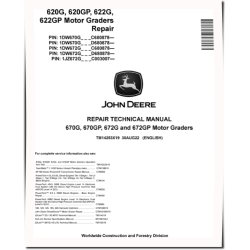 670G, 670GP, 672G and 672GP Motor Graders (SN. from C680878, D680878) Repair Manual (TM14253X19)