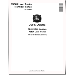X950R Lawn Tractors (SN. from 030001) Technical Manual (TM142619)