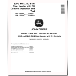 320G and 324G Skid Steer Loaders with EH Controls (SN. from G328658) Operation and Test Manual (TM14292X19)