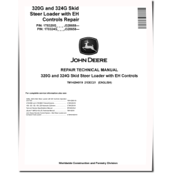 320G and 324G Skid Steer Loaders with EH Controls (SN. from J328658) Repair Manual (TM14294X19)