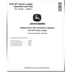 210L EP (SN. from G895001) Tractor Loaders Operation and Test Manual (TM14313X19)