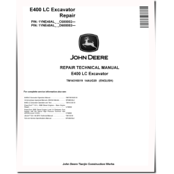 E400LC (SN. from C600002, D600002) Crawler Excavators Repair Manual (TM14316X19)