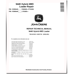 944K Hybrid 4WD Loaders (SN: F690605-703599, from L703600) Repair Manual (TM14319X19)