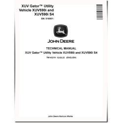 XUV590i and XUV590i S4 Gator Utility Vehicles (SN. from 010001) Technical Manual (TM143219)