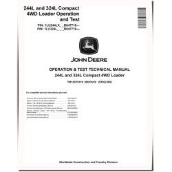 244L and 344L Compact 4WD Loaders (SN. from B047716) Operation and Test Manual (TM14321X19)