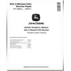 843L-II (SN. from F690815) Wheeled Feller Bunchers Repair Manual (TM14330X19)