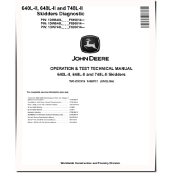 640L-II Cable Skidders, 648L-II and 748L-II Grapple Skidders (SN. from F690814) Operation and Test Manual (TM14333X19)