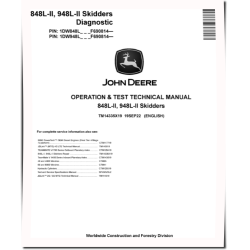 848L-II and 948L-II Grapple Skidders (SN. from F690814) Operation and Test Manual (TM14335X19)