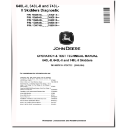 640L-II Cable Skidders, 648L-II and 748L-II Grapple Skidders (SN. from C/D690814) Operation and Test Manual (TM14337X19)