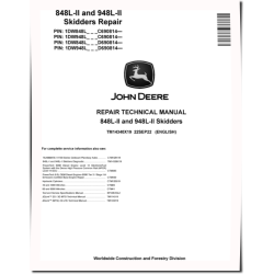 848L-II and 948L-II Grapple Skidders (SN. from C/D690814) Repair Manual (TM14340X19)