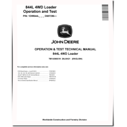 844L (SN. from D697296) 4WD Loaders Operation and Test Manual (TM14368X19)