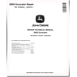200G (SN. from D020101) Crawler Excavators Repair Manual (TM14376X19)