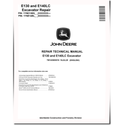 E130 and E140LC Crawler Excavators (SN. from D000001) Repair Manual (TM14395X019)