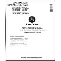 E240, E240LC and E260LC Crawler Excavators (SN. from C000001, D000001) Repair Manual (TM14399X019)